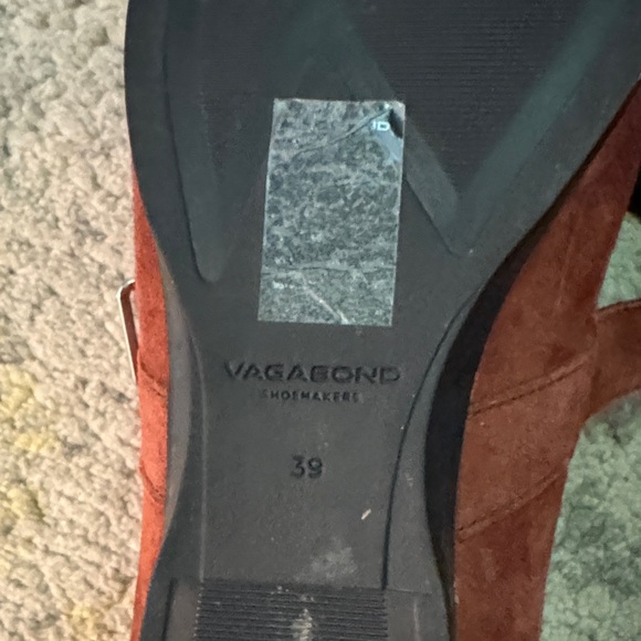 Vagabond Chestnut Suede Loafers with Buckle - Picture 7 of 7